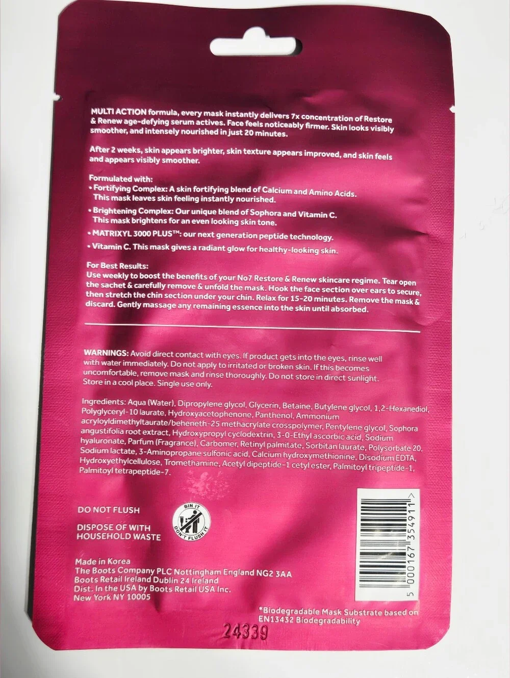No7 Skincare Bundle Lift & Luminate Eye Cream 15ml + Restore & Renew Sheet Mask